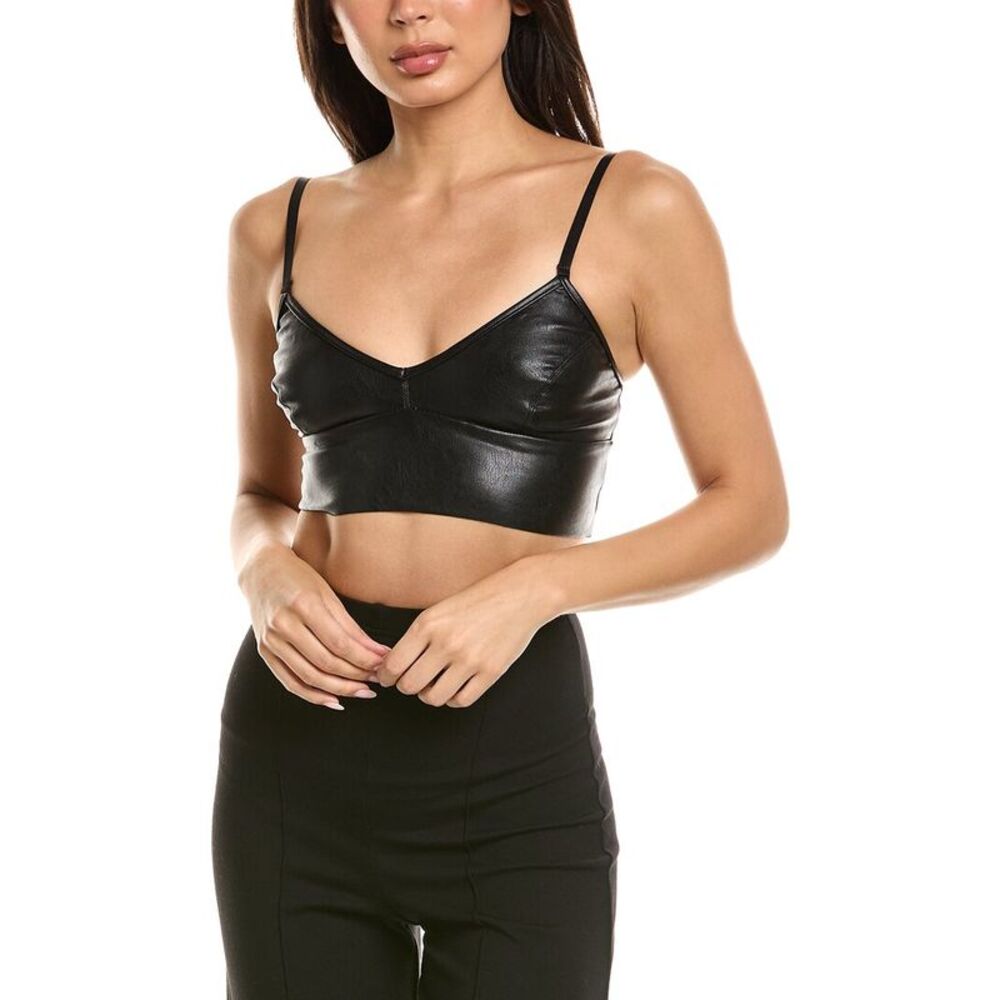 Commando® Womens Commando Long Line Bralette, Black